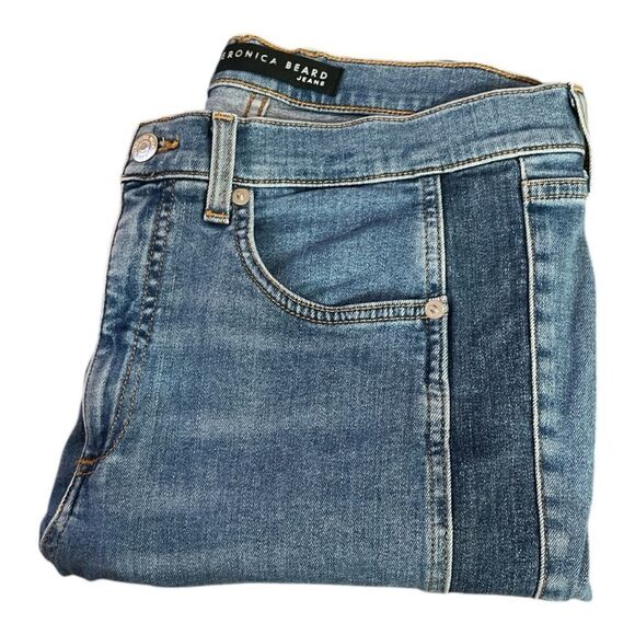 Veronica Beard Jeans Size 31/12  Kate High Rise Skinny Jeans Blue Two Tone - Picture 4 of 9